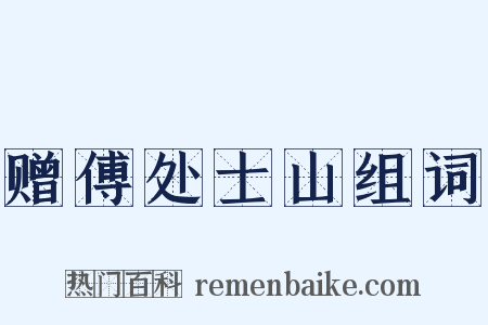 赠傅处士山组词是什么意思的图片